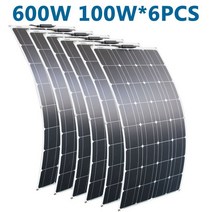 Campervan 태양 전지 패널 지붕 창고 500 100w 400w 300w 유연한 12v 배터리 충전 200w, [06] 600WSolar Panel