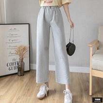 가바바 여성 바지 투투 버튼 와이드 밴딩 린넨 바지 G49147