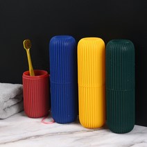 다용도 휴대용 칫솔케이스 칫솔보관함 치약 칫솔 통 캠핑용 칫솔수납함, 다크그린