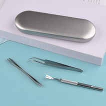 강아지 진드기 제거 핀셋 세트 고양이 반려견 집게 리무버 퇴치 스텐 귀 관리