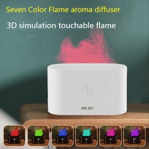 불멍 캠핑용 가습기USB 유불꽃 가습기 320ml 해파리 연기 아로마 테라피 디퓨저 에센셜 오일, 04 7 flame colors(White