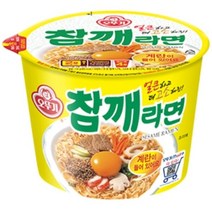 오뚜기 참깨라면 용기 컵 라면 간단한 야식 자취생 필수품 편의점 라면 조합 110g, 3개