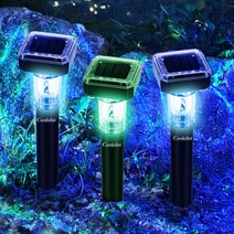 LED 조명 뱀퇴치기 야생동물퇴치기 두더지 쥐 유해동물 접근방지 저주파 진동 정원등, LED뱀퇴치기(1set)