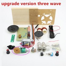 1PCS DC 3 밴드 튜브 라디오 키트 DIY 전자 2 웨이브 중간/숏/숏, 02 upgrade three we
