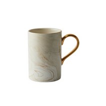 까사무띠 골드 마블 머그컵 450ml, 아이보리, 1개