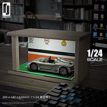 주차장 모형 프라모델 전시장 1:24 배경 다이캐스트조명, 1/24 목조 단층[조명]