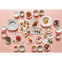 온반 2인 4인 6인 홈세트 예쁜그릇 식기 접시세트 신혼 집들이선물, 온반 4인 우윳빛 복숭아빛 하늘빛 잿빛