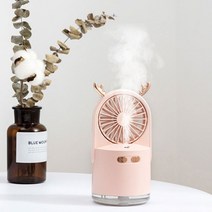 가습기 무드등 기능이 한번에 예쁜 인테리어 선풍기, 록담컴퍼니 화이트