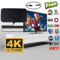 tv안테나선 뜨거운 판매 4k 25db high gain hd tv dtv box digital tv antenna 50 miles booster 실내 공중 안테나 tv, 없음