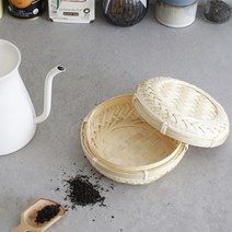 대나무 원형 보이차통 소, 보관함 1P