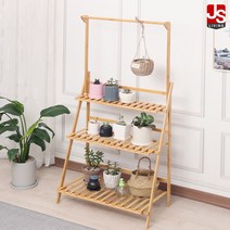 JS리빙 원목 화분진열대 베란다 화분정리대 70*40*142 우드 미카 높은 선반 네추럴 [모델명:_MIKA_1392], 미카 MIKA 화분대