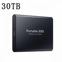 노트북 데스크탑 컴퓨터 인터페이스용 고속 모바일 외장 하드 디스크 USB3.1/타입-C 메모리 4TB 6TB 8TB, 13 30TB Black, 한개옵션1
