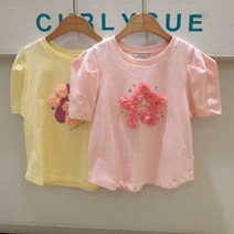 컬리수 부평점 @@면100% 퍼프소매 입체꽃퍼프티셔츠