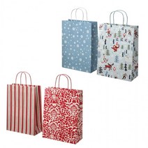 2개 빈테르핀트 VINTERFINT 26x35 선물가방 이케아, 블루