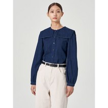 에잇세컨즈 블루 빅칼라 데님 블라우스 112964CPFP