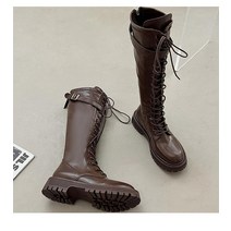 지퍼형 레이스업 다리 얇아보이는 아이돌 부츠 단화 공연 워커