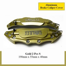 금속 알루미늄 자동차 디스크 브레이크 캘리퍼 커버 스티커 Honda Accord SPIRIOR CIVIC CITY FIT CRV ODYSSEY 액세서리 S M L 2 개, 2Pcs S size Gold