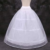 한복속치마 드레스 기본 패치 3단 와이어 패티코트-롱-01