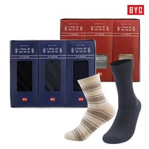 BYC 양말선물세트 3매입 남녀 양말세트 [추석선물세트 무료선물포장]