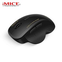 무선 무소음 게이밍 버티컬 마우스 PC 용 인체 공학적 USB 수신기 6 버튼 Mause 1600 인치 당 점 노트북, CHINA, Black
