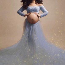 인사 임산부 원피스 사진 촬영을 위한 새로운 출산 드레스 레이스 드레스 사진 긴 소매 가운 드레스 임산부 의류 2023 안내