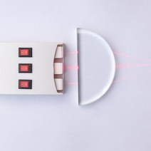 광학 반원형 유리 렌즈 프리즘 빛 굴절 물리적 교육 실험 장비, 한개옵션0