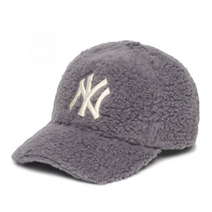 [국내매장판]MLB모자 후리스 스트럭쳐 볼캡 NY D.Grey 다크 그레이 3ACPFDI16-50GRD