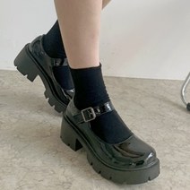 메리제인 통굽 로퍼 여성용 키높이