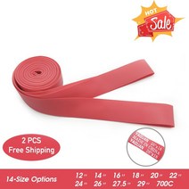 자전거 타이어 로드 MTB프리미엄 PVC 펑크 방지 림 테이프 스트립 2 개 1 쌍 MTB 산악 자전거 도로 접는, 02 14INCH x 18MM