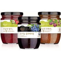 청정원 복음자리 무농약 딸기잼 360g+무농약무화과 350g+유기농 블루베리잼 340g, 1개