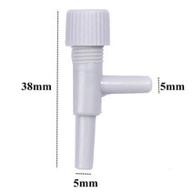 3510pcs 수족관 공기 흐름 제어 밸브 물고기 탱크 공기 조절기 호스 커넥터 46mm co2 산소 튜브 수족관 액세서리, 검은 색, 5개