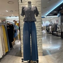 [파파야] SH01 스퀘어넥 잔체크 블라우스 PNMRBL048B