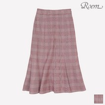로엠 겨울 체크 머메이드 스커트 (1color)_RMWH94TR12