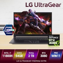 [노트북쿨러+무선마우스 증정] LG 고성능 울트라기어 17인치 17GD90Q RTX3080 게이밍 노트북, 17GD90Q-XX79K, WIN11 Pro, 64GB, 2TB, 코어i7, 퍼플 그레이