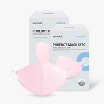 퓨어닷 베이비핏 마스크 초소형 KF-80 BABYPINK 60개입 1개, 베이비핑크