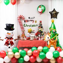 크리스마스 파티 풍선 용품 연말 hello good bye 2021 2022 호일풍선 가랜드 토퍼 루돌프 산타 머리띠 장식 신년회 세트, 풍선부자재, 부자재_헬륨통 50P