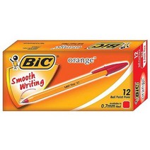 BIC 오렌지 볼펜 0.7mm 12개입 MO, 흑색