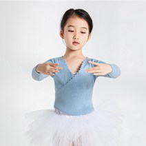 Sansha 산샤 어린이 유아 발레 현대무용 전공생 가을 겨울용 스웨터 긴팔 니트워머