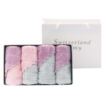 switzerland 극세사 행주 4P 선물세트 종이백 증정 주방용품 청소 벨벳