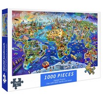 퍼즐 10000 5000 1000 500 성인용 종이 직소 퍼즐 1000 조각 교육용 지적 감압 DIY 대형 게임 장난감 선물, 11 011, 한개옵션1