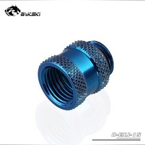Bykski 워터 쿨링 남성-여성 15mm 익스텐더 블랙 실버 골드 화이트 블루 피팅 G1/4 B-EXJ-15, 02 Blue