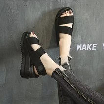 가성 샌들 여자 키높이 구두 웨지 힐