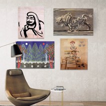 코나 주방아트보드 민화 동양화 강화유리 액자 그림 풍수 거실 인테리어, 07. (액자)신사임당 - 초충도2