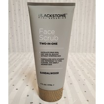 모공크림 Blackstone 남성 Grooming Face 스크럽 2 in 1 Sandalwood 6 fl 온스(1온스=약30g) .