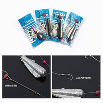 KS-186 선상 바다 원투 낚시 바늘 채비 묶음 묶음추 봉돌 세트 20호 25호 30호, -2. 일반묶음추 8호 4개, 1개