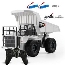 1:20 RC 굴삭기 덤퍼 자동차 2.4G 원격 제어 엔지니어링 차량 크롤러 트럭 불도저 소년 어린이 크리스마스 선물 장난감 건설 장비 아이들 가족 유아 즐거운, White dumper 2B