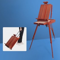 철제이젤 나무이젤 액자받침대 나무 이젤 Caballete 드 Pintura 휴대용 상자 그림 아티스트 스케치 유화 스탠드 막대 미술, [03] C