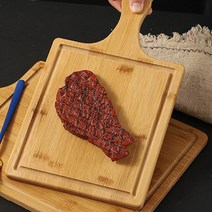 대나무 집성목 원목 손잡이형 플레이팅 도마 사각도마