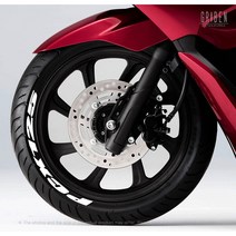 그리븐 타이어 레터링 스티커 혼다 PCX125 TRP035 (색상은 배송메시지에 기재요청), 레터링 접착제방식(레터링 1개)