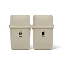 내츄럴 분리수거함 35L 2P, 베이지